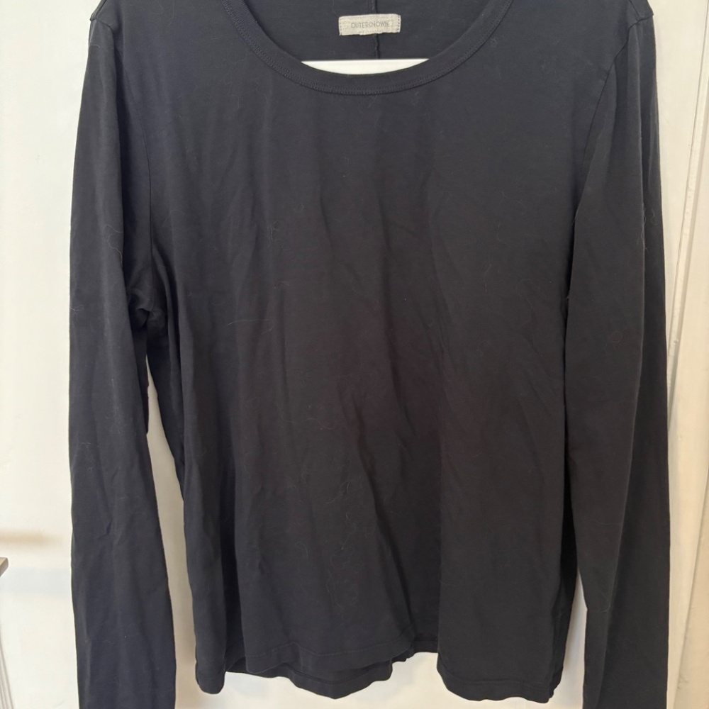 Outerknown Sojourn Long Sleeve Shirt Black Large